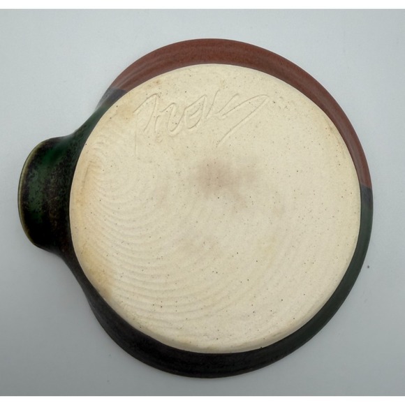 Handmade Studio Pottery Glazed Spoon Rest Dish. - Vintage - Picture 2 of 6